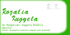 rozalia kugyela business card